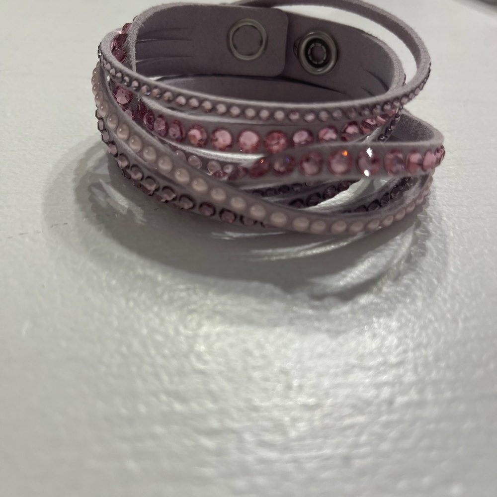 Swarovski purple/Pink Crystal Wrap Bracelet